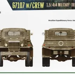 Miniart 1/35 G7107 W/Crew 4x4 Cargo Truck W/Metal Body # 35383 -Aircraft Kits Sales min35383 44