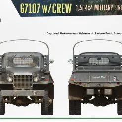Miniart 1/35 G7107 W/Crew 4x4 Cargo Truck W/Metal Body # 35383 -Aircraft Kits Sales min35383 46