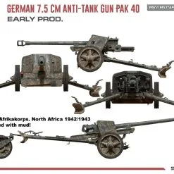 Miniart 1/35 German 7.5cm Anti-Tank Gun PaK 40 Early # 35394 36 Miniart 1/35 German 7.5cm Anti-Tank Gun PaK 40 Early # 35394 -Aircraft Kits Sales min35394 12