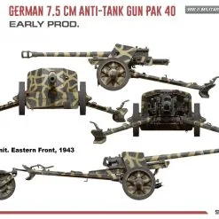 Miniart 1/35 German 7.5cm Anti-Tank Gun PaK 40 Early # 35394 38 Miniart 1/35 German 7.5cm Anti-Tank Gun PaK 40 Early # 35394 -Aircraft Kits Sales min35394 14