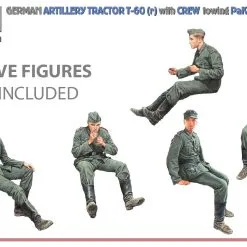 Miniart 1/35 German Tractor T-60(r) W/ PaK40 Gun & Crew # 35395 11 Miniart 1/35 German Tractor T-60(r) W/ PaK40 Gun & Crew # 35395 -Aircraft Kits Sales min35395 2