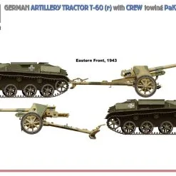 Miniart 1/35 German Tractor T-60(r) W/ PaK40 Gun & Crew # 35395 14 Miniart 1/35 German Tractor T-60(r) W/ PaK40 Gun & Crew # 35395 -Aircraft Kits Sales min35395 5