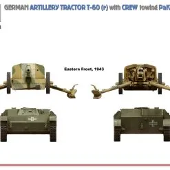 Miniart 1/35 German Tractor T-60(r) W/ PaK40 Gun & Crew # 35395 15 Miniart 1/35 German Tractor T-60(r) W/ PaK40 Gun & Crew # 35395 -Aircraft Kits Sales min35395 6