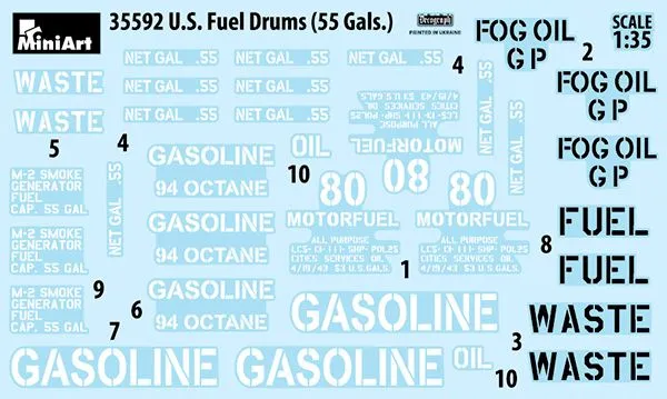 Miniart 1/35 US Fuel Drums (55 Gals) # 35592 4 Miniart 1/35 US Fuel Drums (55 Gals) # 35592 - Image 2