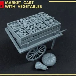 Miniart 1/35 Market Cart With Vegetables # 35623 -Aircraft Kits Sales min35623 7