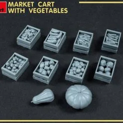 Miniart 1/35 Market Cart With Vegetables # 35623 -Aircraft Kits Sales min35623 8