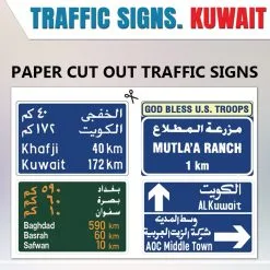 Miniart 1/35 Traffic Signs Kuwait 1990's # 35631 -Aircraft Kits Sales min35631 2