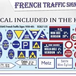 Miniart 1/35 Traffic Signs France 1930-40's # 35645 -Aircraft Kits Sales min35645 1