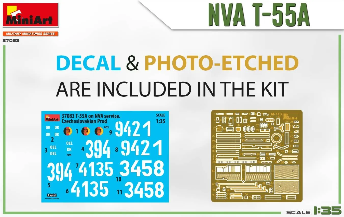 Miniart 1/35 NVA T-55A # 37083 4 Miniart 1/35 NVA T-55A # 37083 - Image 2