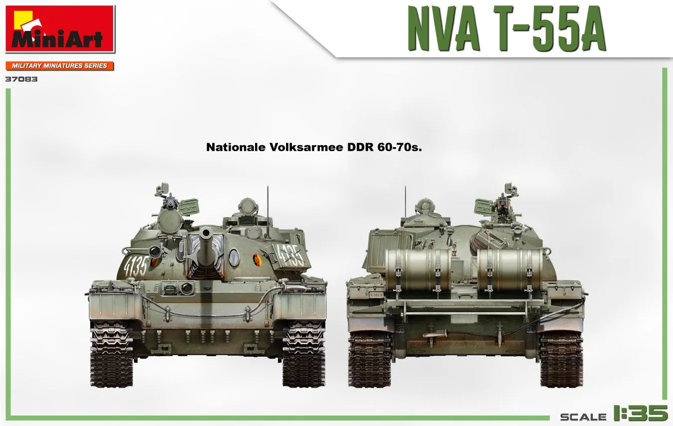 Miniart 1/35 NVA T-55A # 37083 8 Miniart 1/35 NVA T-55A # 37083 - Image 6