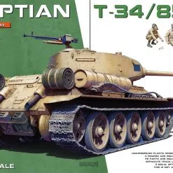 Miniart 1/35 Egyptian T-34/85 W/ Crew # 37098 -Aircraft Kits Sales min37098