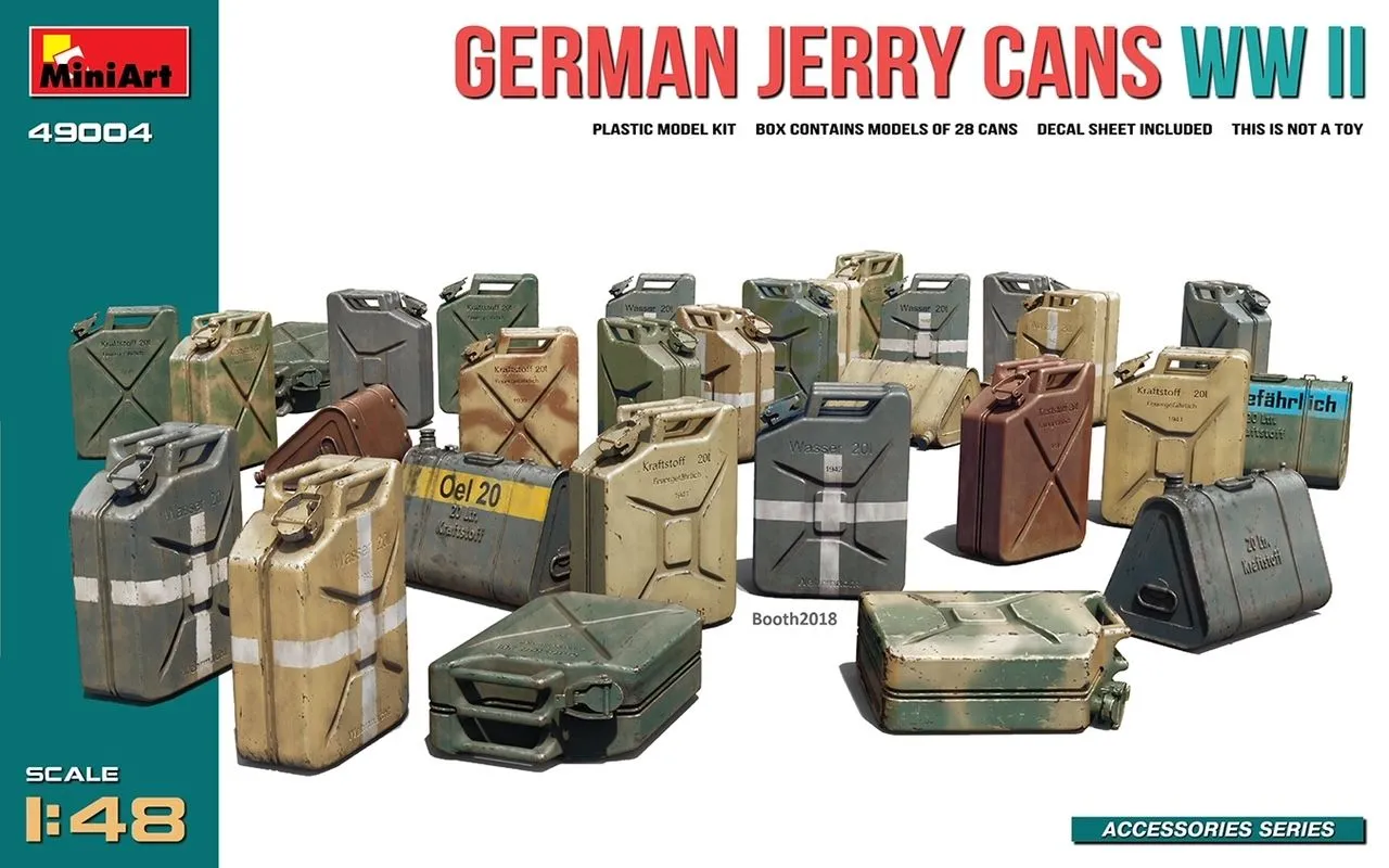 Miniart 1/48 German Jerry Cans WWII # 49004 3 Miniart 1/48 German Jerry Cans WWII # 49004