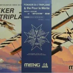 Meng-Model Meng Model 1/24 Fokker Dr.I Triplane & Blue Max Medal # QS-003S -Aircraft Kits Sales mngqs 003snew