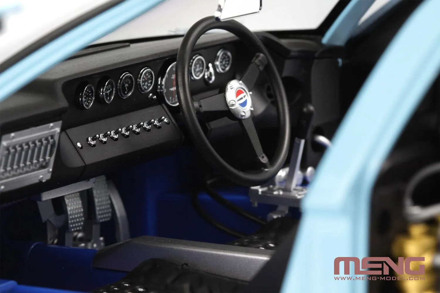 Meng-Model Meng 1/12 Ford GT40 Mk.II '66 # MNGRS-001 - LIMITED PRE-COLOURED EDITION 11 Meng-Model Meng 1/12 Ford GT40 Mk.II '66 # MNGRS-001 - LIMITED PRE-COLOURED EDITION - Image 9