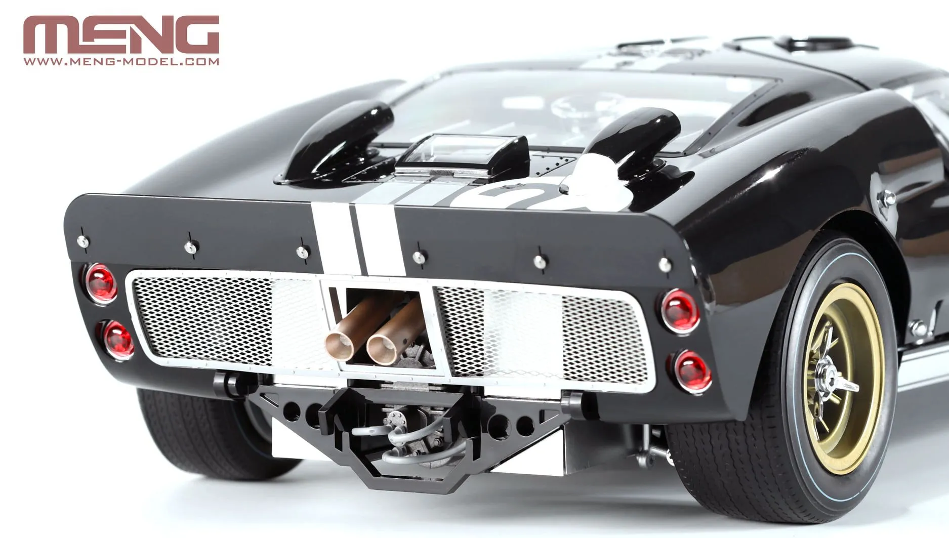 Meng-Model Meng 1/12 Ford GT40 Mk.II '66 Champion (pre-coloured) # RS-003 4 Meng-Model Meng 1/12 Ford GT40 Mk.II '66 Champion (pre-coloured) # RS-003 - Image 2