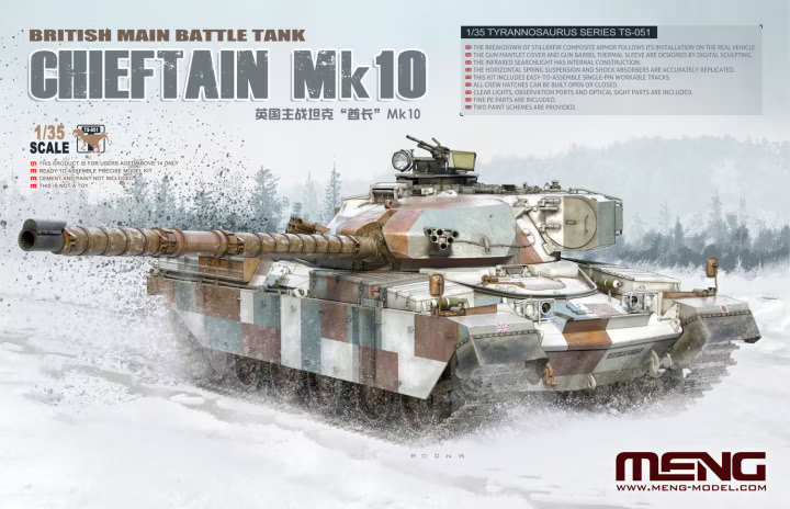 Meng-Model Meng 1/35 British Main Battle Tank Chieftain Mk10 # 051 3 Meng-Model Meng 1/35 British Main Battle Tank Chieftain Mk10 # 051