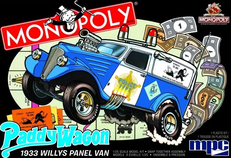 MPC 1/25 Willys Panel Van Paddy Wagon - Monopoly Edition # 924 3 MPC 1/25 Willys Panel Van Paddy Wagon - Monopoly Edition # 924