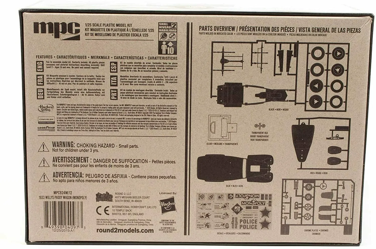 MPC 1/25 Willys Panel Van Paddy Wagon - Monopoly Edition # 924 5 MPC 1/25 Willys Panel Van Paddy Wagon - Monopoly Edition # 924 - Image 3