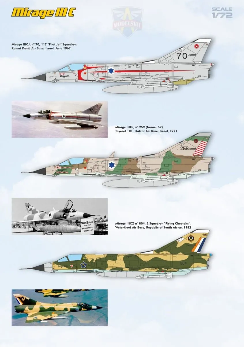 Academy Modelsvit 1/72 Dassault Mirage IIIC # 72061 15 Academy Modelsvit 1/72 Dassault Mirage IIIC # 72061 - Image 13