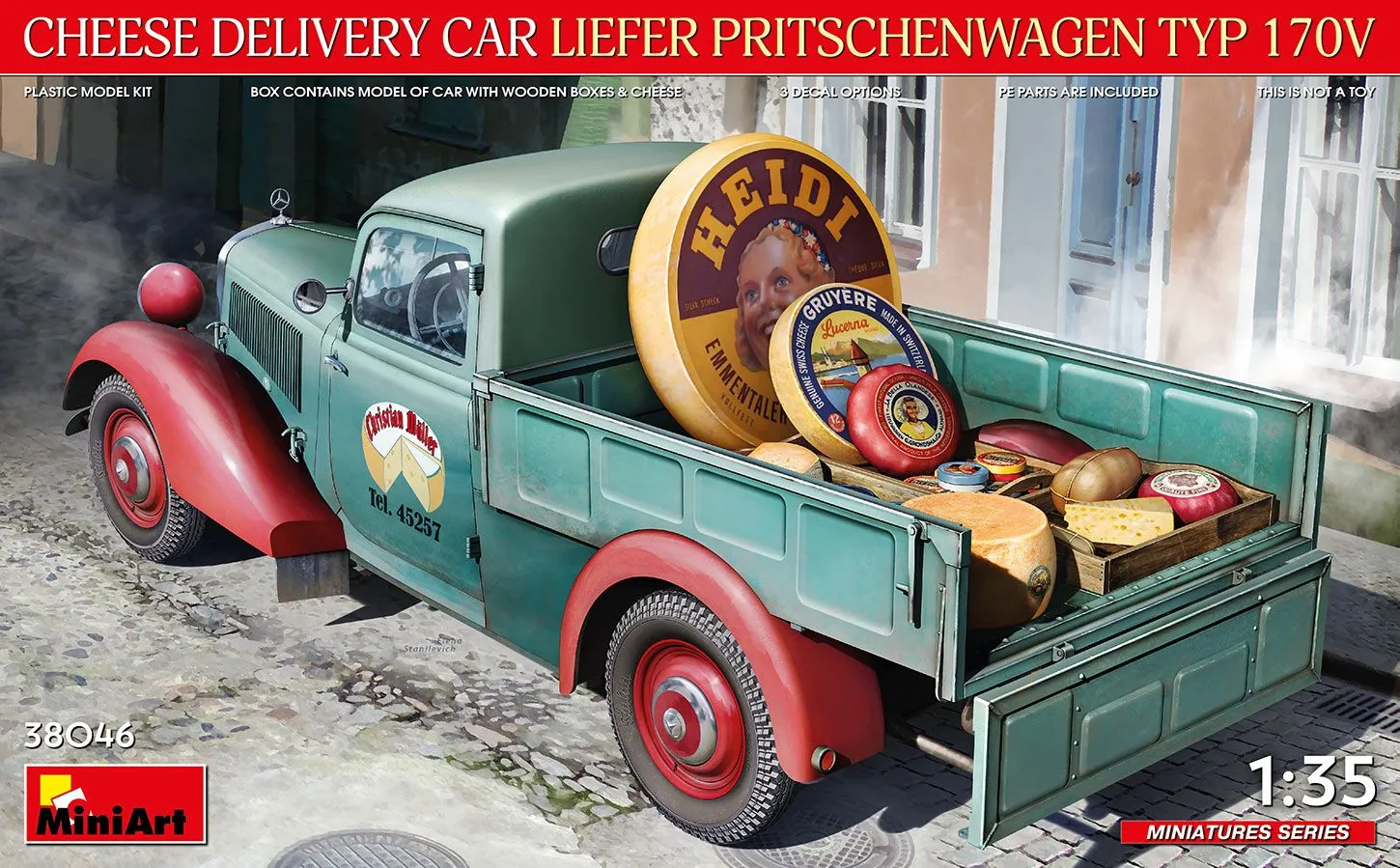Miniart 1/35 Cheese Car Leifer Pritschenwagen Typ170V # 38046 3 Miniart 1/35 Cheese Car Leifer Pritschenwagen Typ170V # 38046