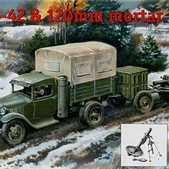 EModels Military Wheels 1/72 Soviet GAZ-42 And 120mm Mortar # 7250