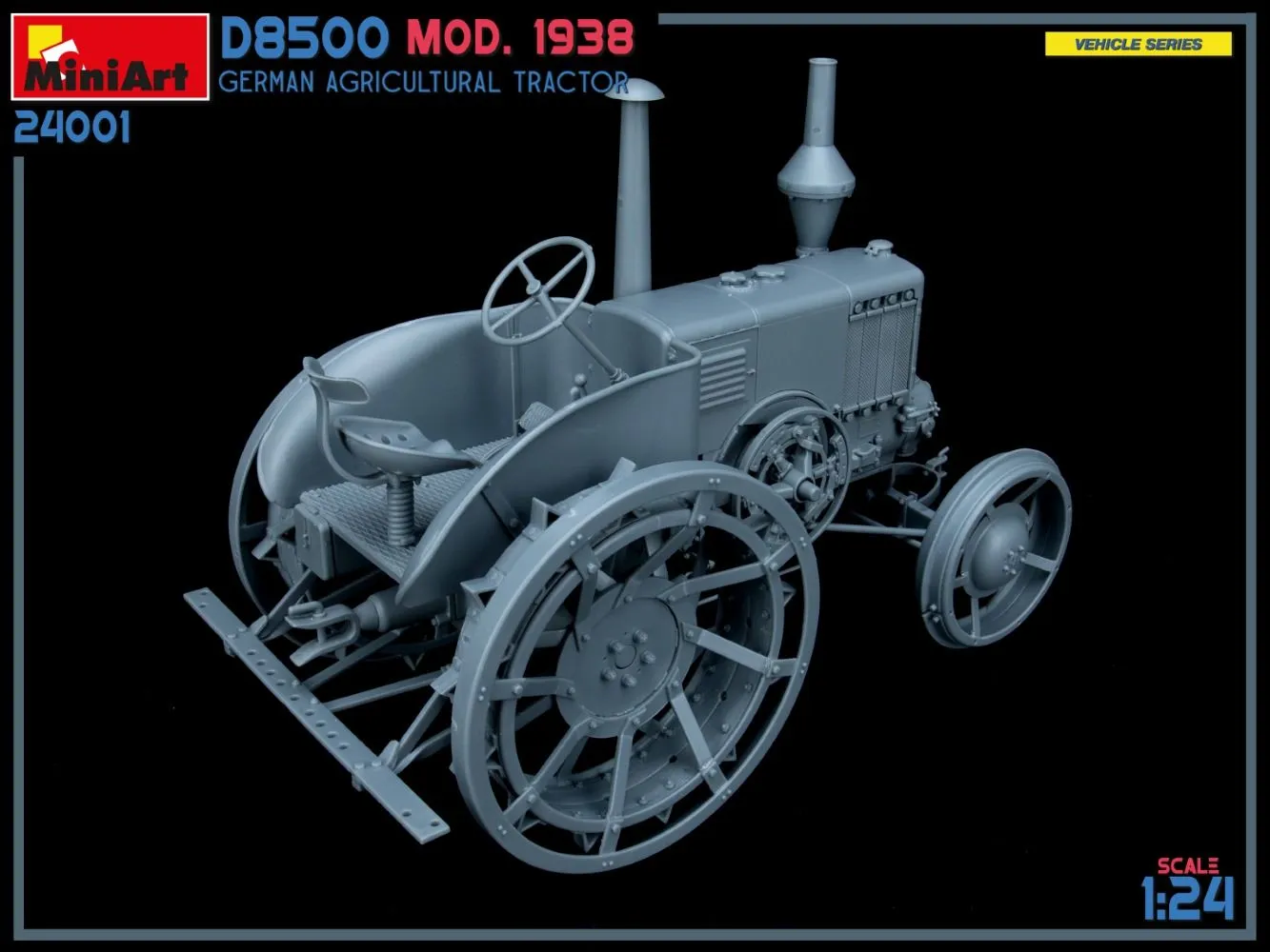 Miniart 1/24 German D8500 Mod 1938 Agricultural Tractor # 24001 12 Miniart 1/24 German D8500 Mod 1938 Agricultural Tractor # 24001 - Image 10