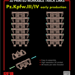 RFM Rye Field Models 1/35 Workable Track Links For Pz. Kpfw. III /IV Early Production (3D Printed) # 2013