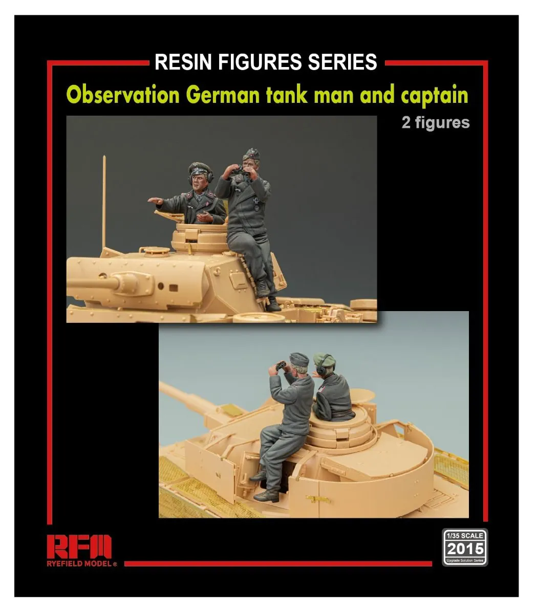 RFM Rye Field Models 1/35 Observation German Tankman And Captain Figures # 2015 3 RFM Rye Field Models 1/35 Observation German Tankman And Captain Figures # 2015