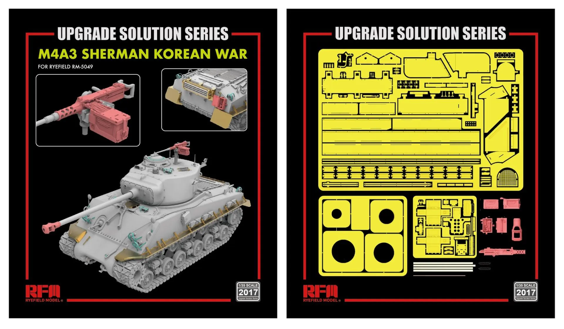 RFM Rye Field Models 1/35 M4A3 Sherman Korean War Detail Set # 2017 3 RFM Rye Field Models 1/35 M4A3 Sherman Korean War Detail Set # 2017
