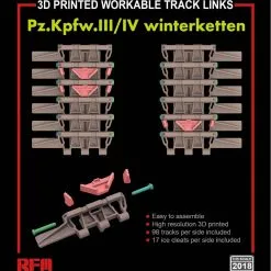 RFM Rye Field Models 1/35 Workable Track Links For Pz.III/IV Winterketten (3D Printed ) # 2018