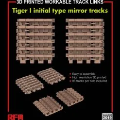 RFM Rye Field Models 1/35 Workable Track Links For Tiger I Initial Type Mirror Tracks (3D Printed) # 2019