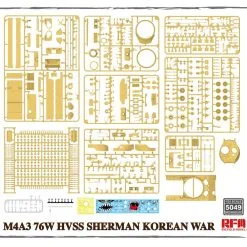 RFM Rye Field Models 1/35 M4A3 76W HVSS Sherman Korean War # 5049 -Aircraft Kits Sales rm5049 4