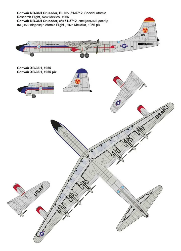 Roden 1/144 Convair NB-36H Crusader # 348 4 Roden 1/144 Convair NB-36H Crusader # 348 - Image 2