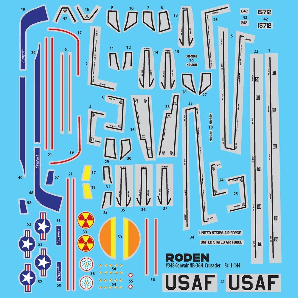 Roden 1/144 Convair NB-36H Crusader # 348 5 Roden 1/144 Convair NB-36H Crusader # 348 - Image 3
