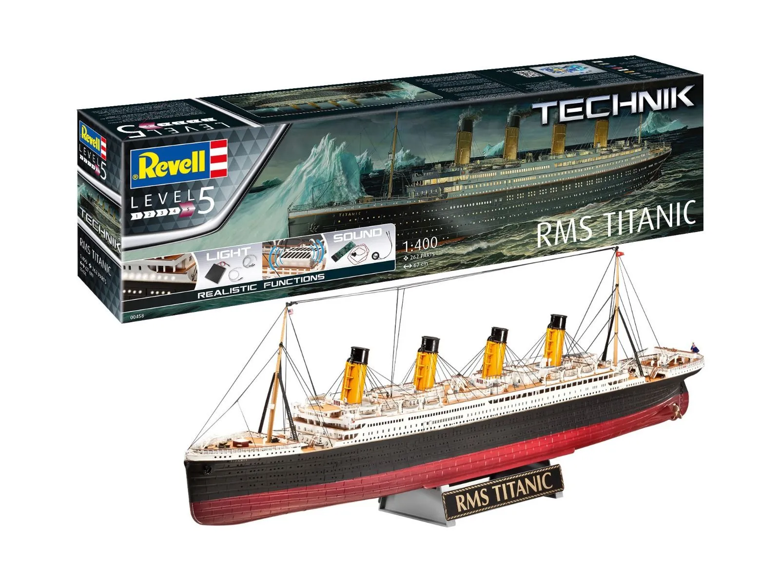 Revell 1/400 R.M.S Titanic Teckniks With Lights & Sounds # 00458 3 Revell 1/400 R.M.S Titanic Teckniks With Lights & Sounds # 00458