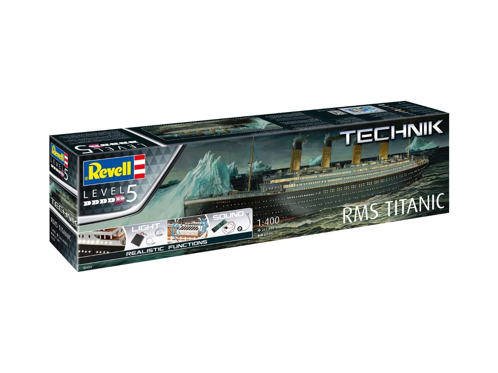 Revell 1/400 R.M.S Titanic Teckniks With Lights & Sounds # 00458 4 Revell 1/400 R.M.S Titanic Teckniks With Lights & Sounds # 00458 - Image 2