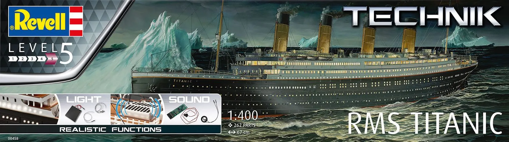 Revell 1/400 R.M.S Titanic Teckniks With Lights & Sounds # 00458 7 Revell 1/400 R.M.S Titanic Teckniks With Lights & Sounds # 00458 - Image 5