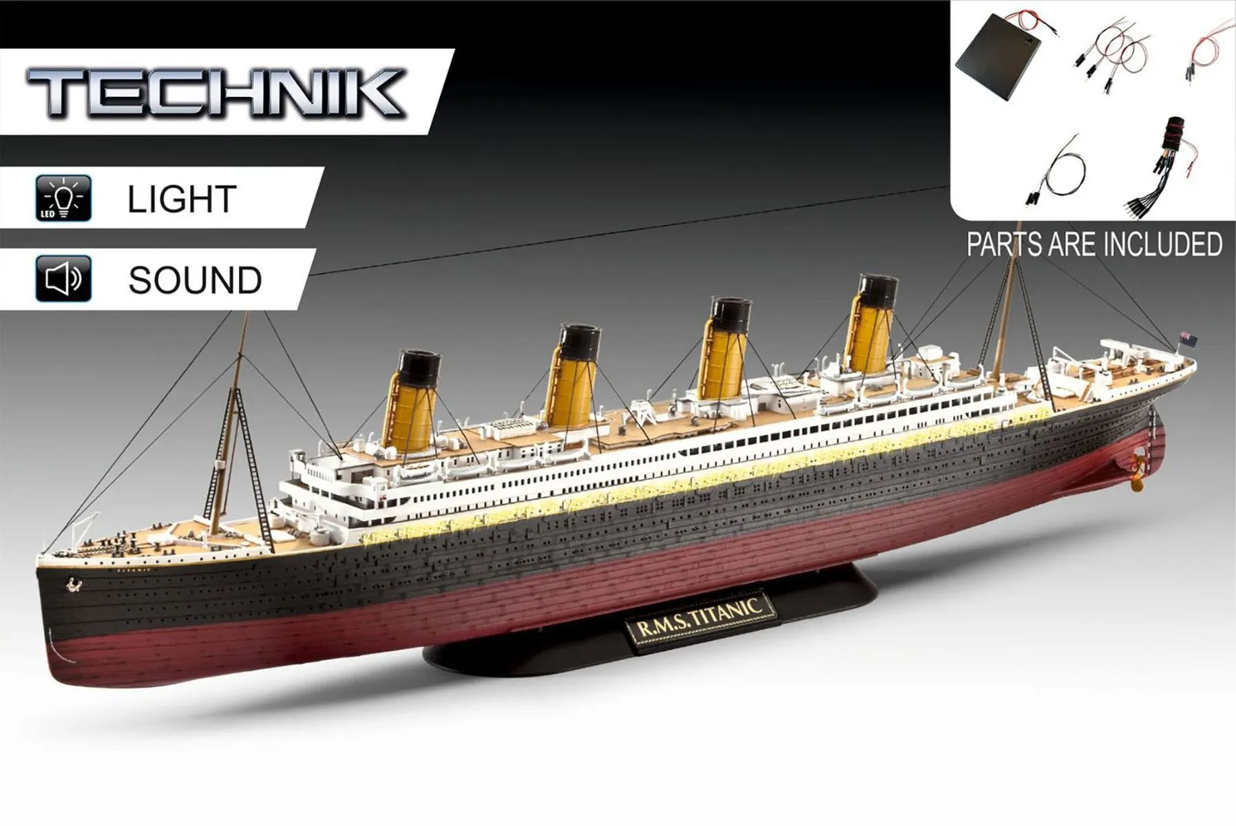 Revell 1/400 R.M.S Titanic Teckniks With Lights & Sounds # 00458 8 Revell 1/400 R.M.S Titanic Teckniks With Lights & Sounds # 00458 - Image 6