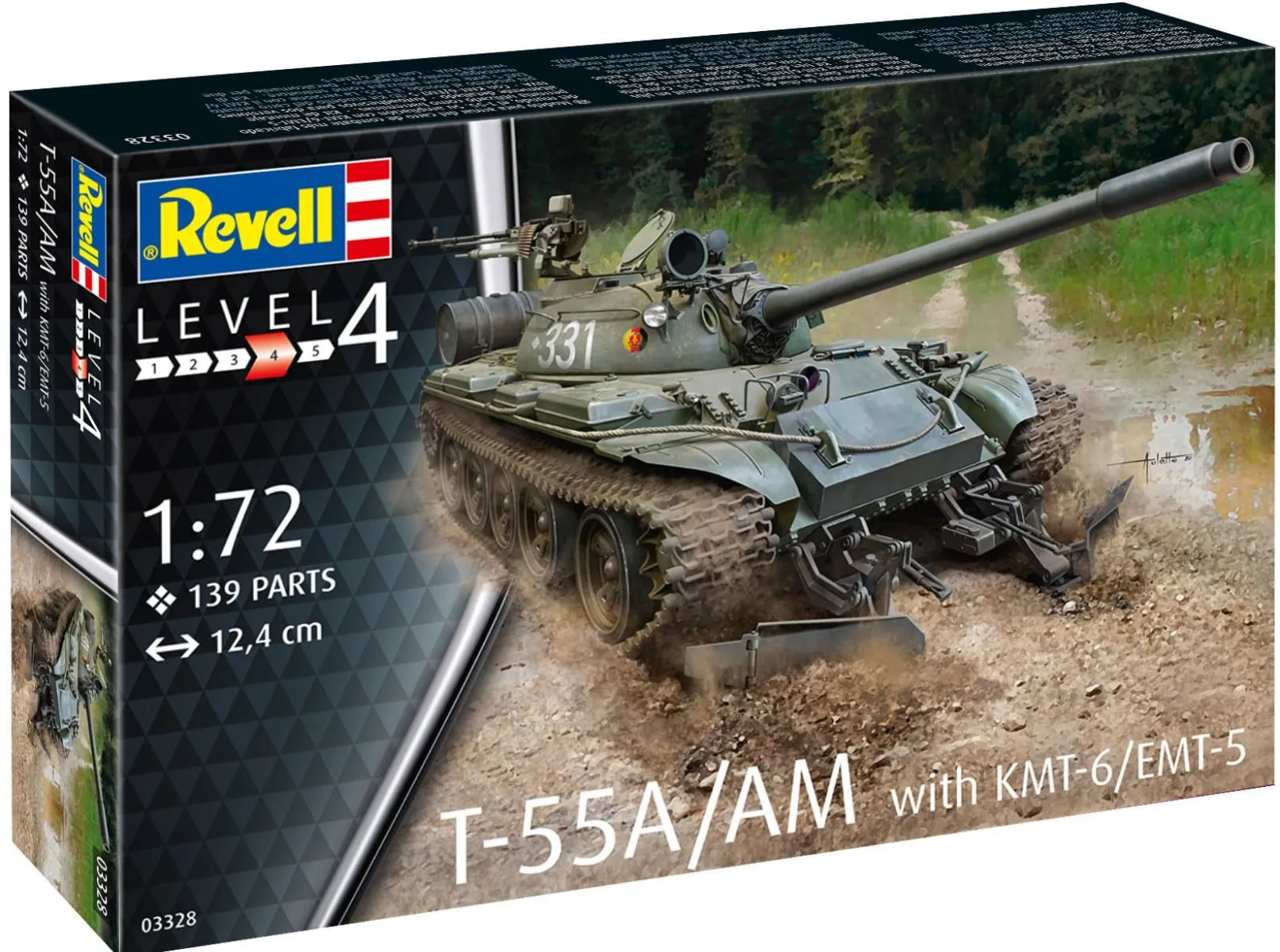 Revell 1/72 Soviet T-55A/AM With KMT-6/EMT-5 # 03328 7 Revell 1/72 Soviet T-55A/AM With KMT-6/EMT-5 # 03328 - Image 5