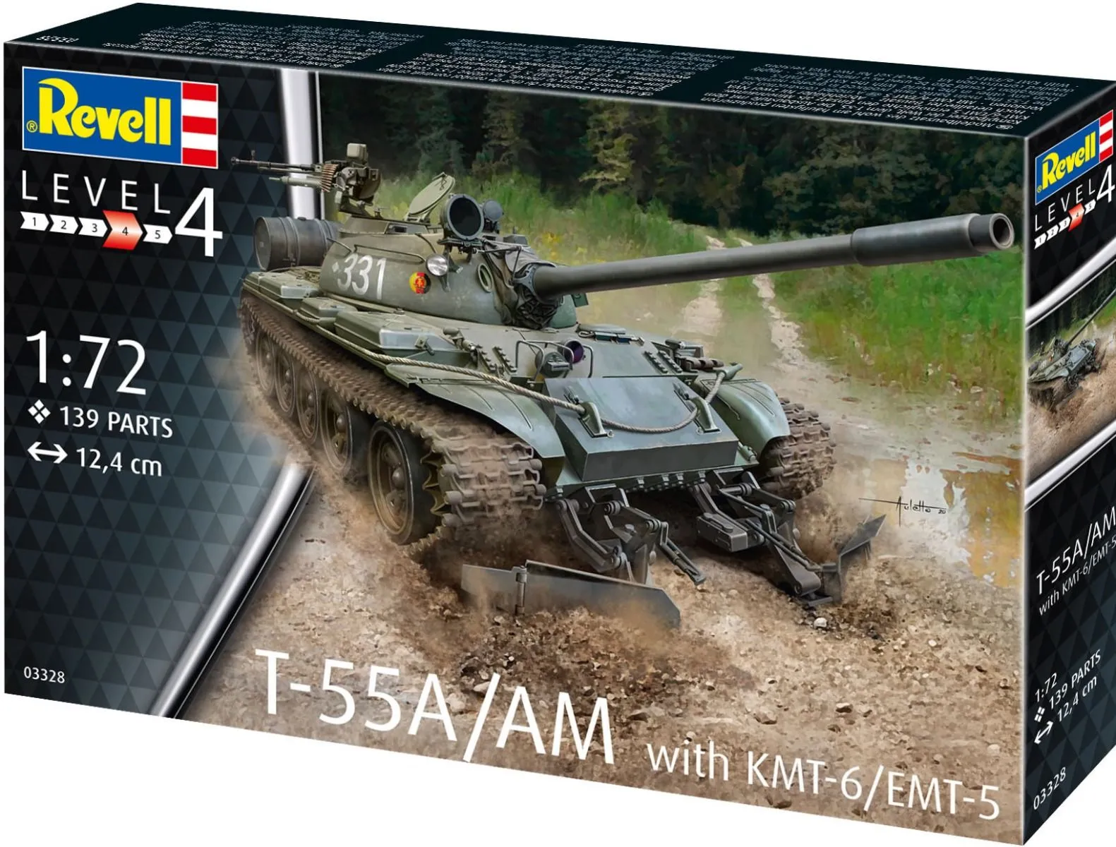 Revell 1/72 Soviet T-55A/AM With KMT-6/EMT-5 # 03328 9 Revell 1/72 Soviet T-55A/AM With KMT-6/EMT-5 # 03328 - Image 7