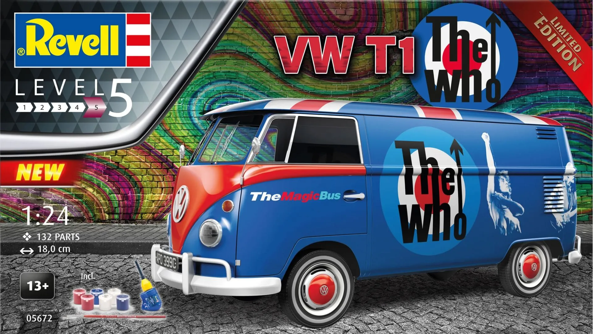 Revell 1/24 VW T1 Van 'The Who' Gift Set Limited Edition # 05672 3 Revell 1/24 VW T1 Van 'The Who' Gift Set Limited Edition # 05672