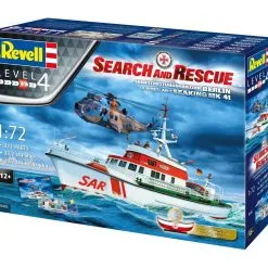 Revell 1/72 SAR 'Goodbye' DGzRS ‘Berlin’ (formally ‘Arkona’) And Westland Seaking Mk.41 Gift Set # 05683 -Aircraft Kits Sales rv5683 24