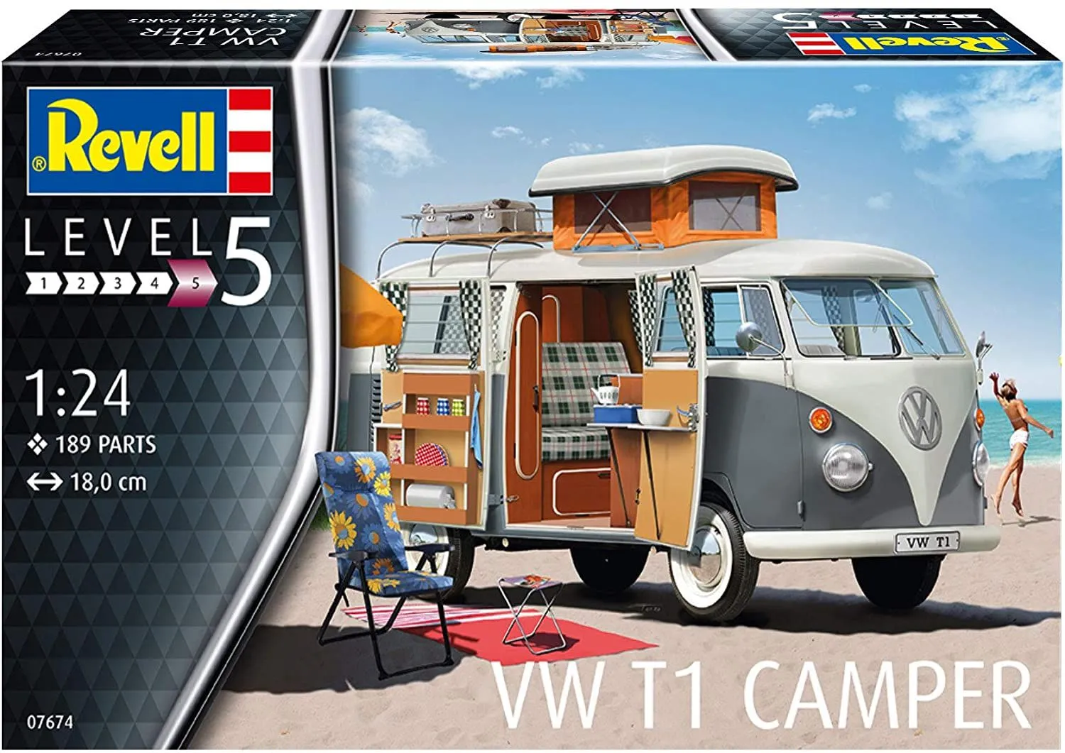 Revell 1/24 VW T1 Campervan # 07674 9 Revell 1/24 VW T1 Campervan # 07674 - Image 7