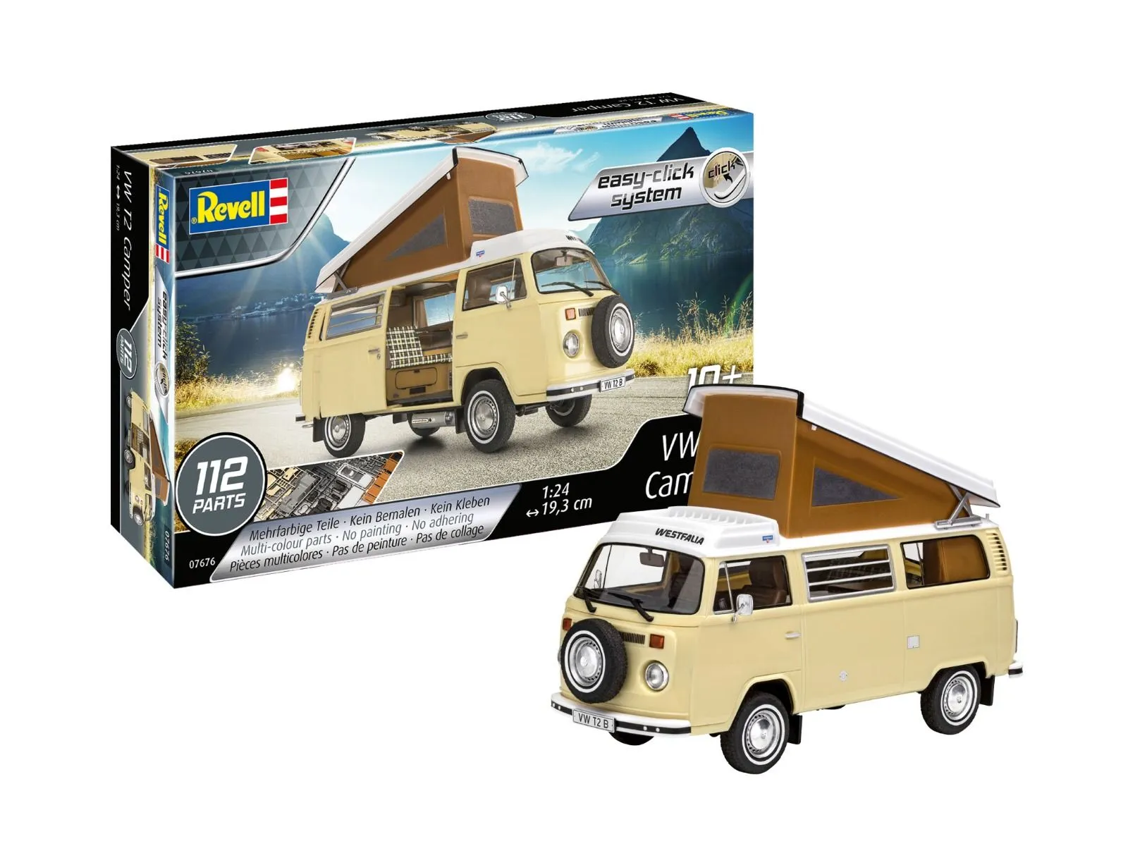 Revell 1/24 VW T2 Camper (easy-click) # 07676 3 Revell 1/24 VW T2 Camper (easy-click) # 07676