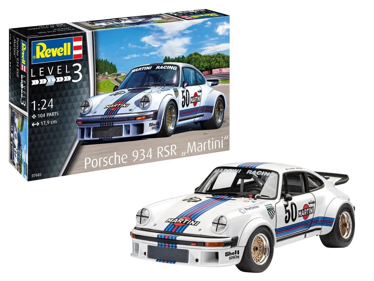 Revell 1/24 Porsche 934 RSR Martini # 07685 7 Revell 1/24 Porsche 934 RSR Martini # 07685 - Image 5