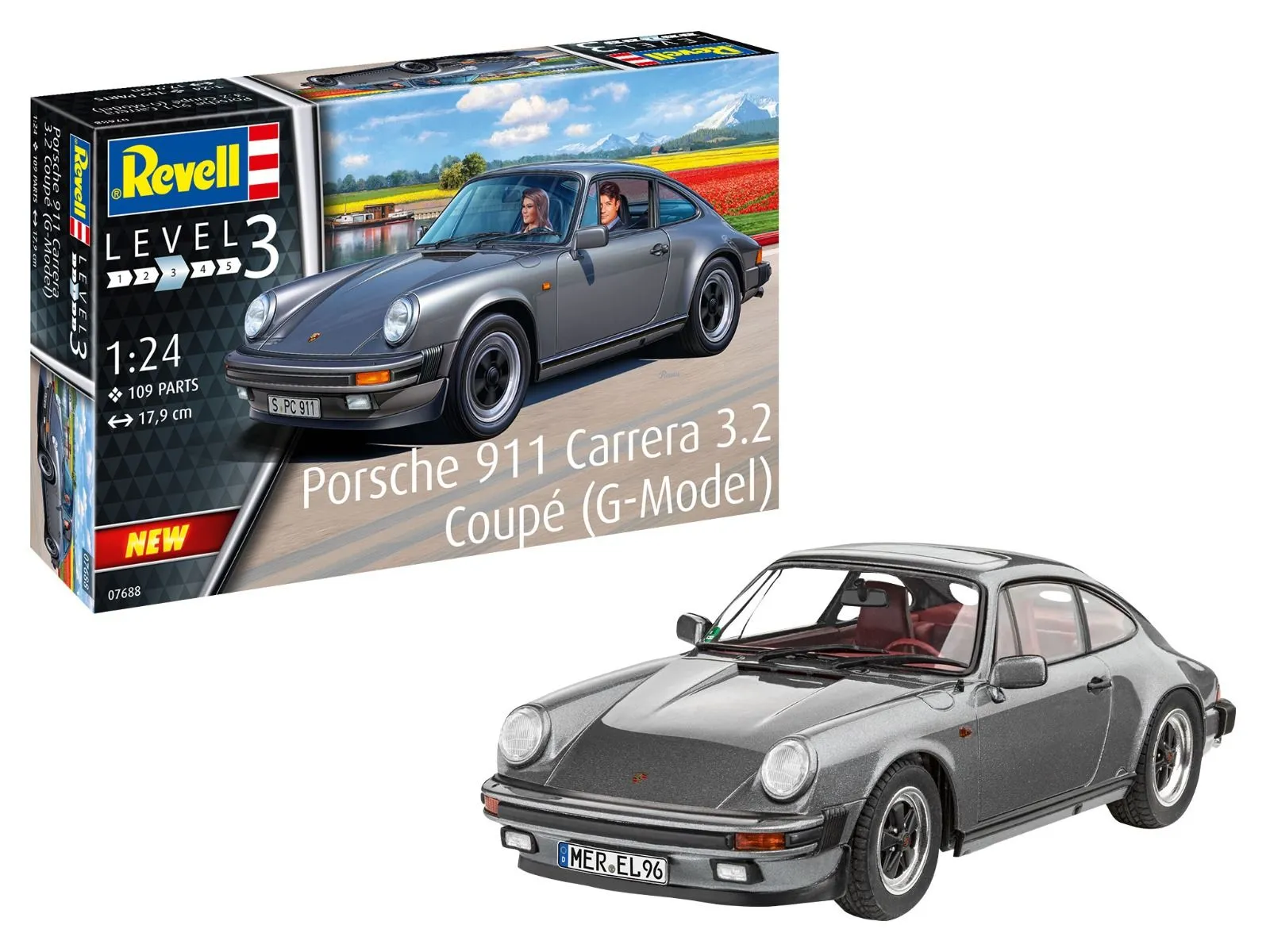 Revell 1/24 Porsche 911 Carrera 3.2 G Model Coupe NEW TOOL # 07688 3 Revell 1/24 Porsche 911 Carrera 3.2 G Model Coupe NEW TOOL # 07688