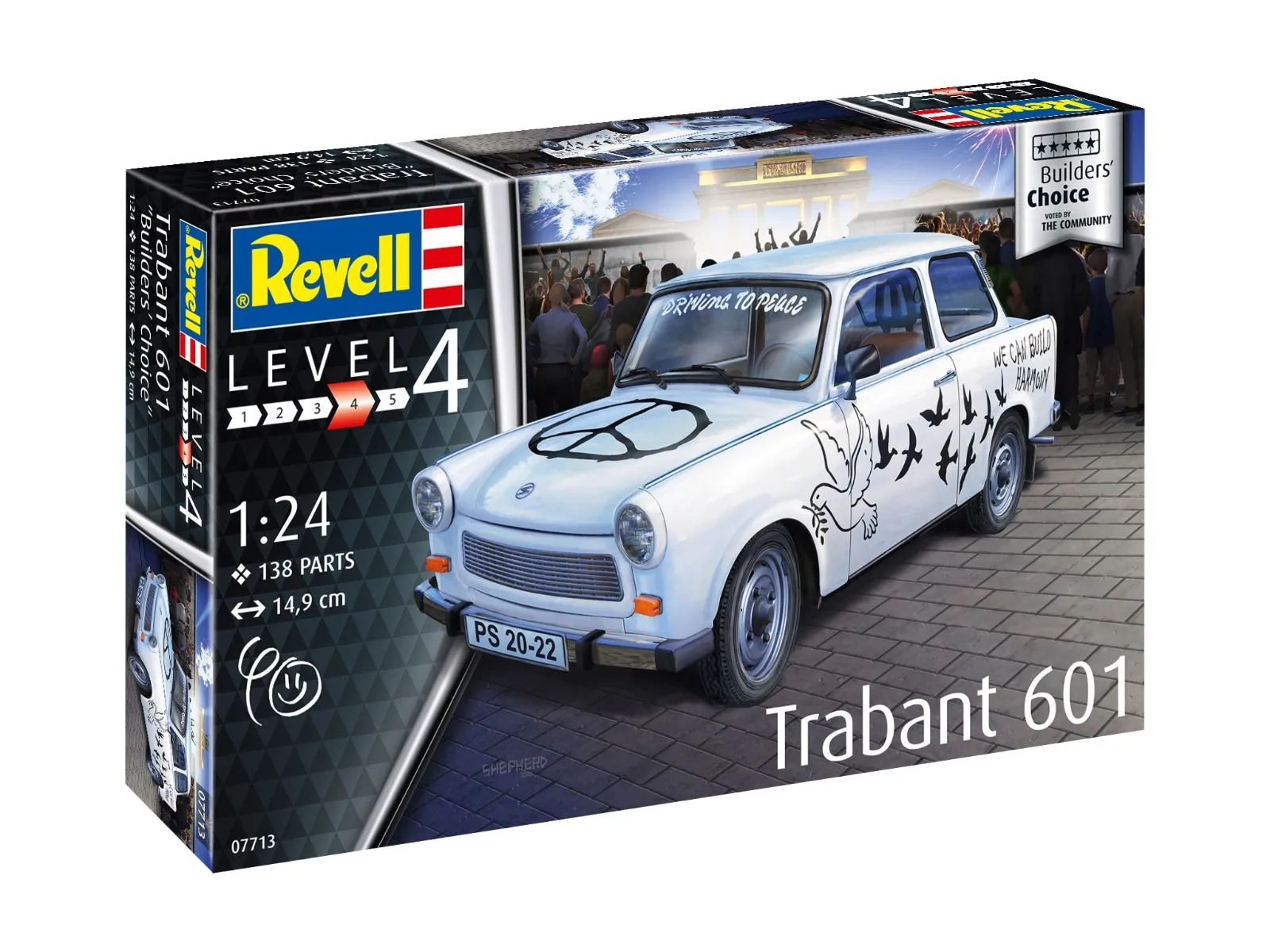 Revell 1/24 Trabant 601S Builders Choice # 07713 8 Revell 1/24 Trabant 601S Builders Choice # 07713 - Image 6