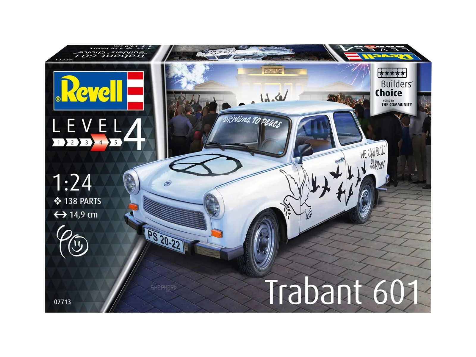 Revell 1/24 Trabant 601S Builders Choice # 07713 9 Revell 1/24 Trabant 601S Builders Choice # 07713 - Image 7