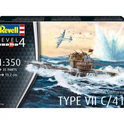 Revell 1/350 German Submarine Type VIIC/41 # 05154 20 Revell 1/350 German Submarine Type VIIC/41 # 05154 -Aircraft Kits Sales rvl05154 1