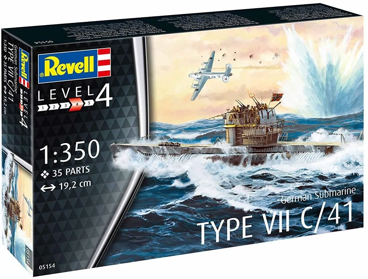Revell 1/350 German Submarine Type VIIC/41 # 05154 8 Revell 1/350 German Submarine Type VIIC/41 # 05154 - Image 6